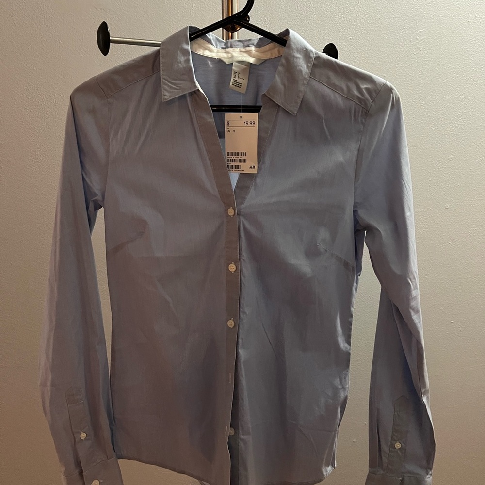 H&M Sky Blue Button-Down Shirt